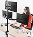 Stand Steady 3 Monitor Desk Mount Stand | Height Adjustable Triple Monitor Stand with Full Articulation and Desk Clamp | VESA Mount Fits Most LCD/LED Monitors 13-32 Inches (3 Arm Clamp)