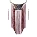 QIYUN.Z Funky Long Tassel Chain Bling Rhinestone Tribal Jewelry Necklace Earrings Set