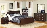 4pc California King Size Bedroom Set in Cherry Finish