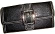 Nine West Checkbook Wallet Black El Paso Slgs-Mmn