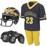 Michigan Wolverines Youth NCAA Team Helmet and Uniform Set