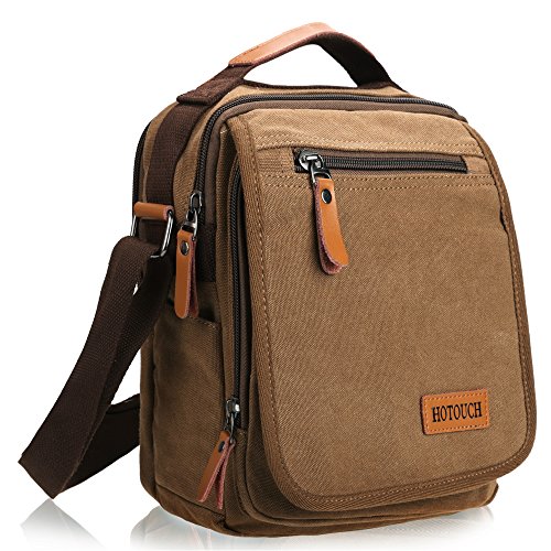 HOTOUCH Small Canvas Shoulder Messenger Bag