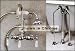 Brushed Nickel Gooseneck Clawfoot Tub Faucet Hands