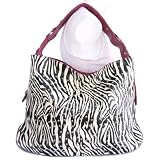 51XvuiaGncL. SL160  Large Faux Leather Studded Zebra Hobo Handbag