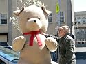 MASSIVE 8 FEET TALL GIANT TEDDY BEAR BIG STUFFED ANIMAL PLUSH JUMBO - COLOR: BEIGE - AMERICAN MADE IN THE USA AMERICA