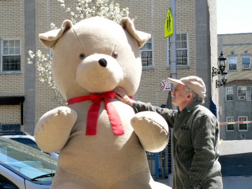 51Xvv4KFQoL MASSIVE 8 FEET TALL GIANT TEDDY BEAR BIG STUFFED ANIMAL PLUSH JUMBO   COLOR: BEIGE   AMERICAN MADE IN THE USA AMERICA