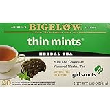 Bigelow Girl Scout Cookies Thin Mints Herbal Tea (Pack of 2)