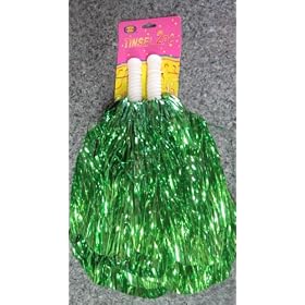Click here to buy 1 Pair Green Tinsel Cheerleading Pom Poms.