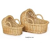 Baby Bassinet Willow Basket Set of 2