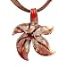 Starshaped Murano Glass Pendant - Stardust Red/Silver