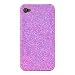 MEElectronics Sequined Glitter Fabric Crystal Case (Pink) and Screen Protector for Apple iPhone 4 / 