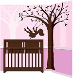 Silhouette Girls Swing DIY Wall Mural Kit Silhouette Girls Swing DIY Wall Mural Kit