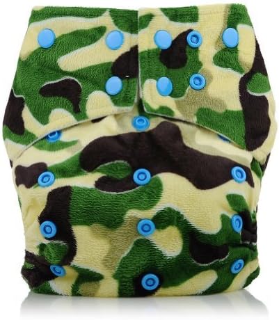 Reusable Washable Microfleece One Size Cloth Diapers, Army Green Color: Amy Green Model: CE02 (Newborn, Child, Infant)
