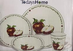 16 Pieces Dinnerware Set for 4 - Apple Design