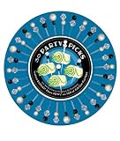 Black and White 30 Disposable Party Picks with Tray