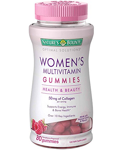 Nature s Bounty Optimal Solutions Women s Multivitamin Gummies 80 Count (Pack of 2) 50 mg of Collagen