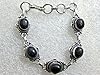 Black Onyx Bracelet in German Silver - The Stone of Self Mastery or Self Control