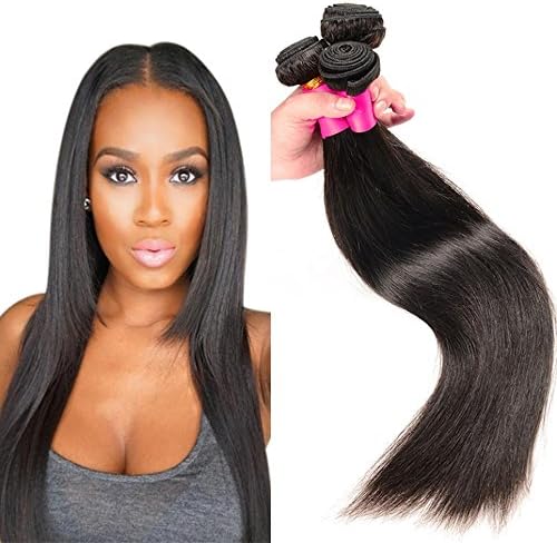 Afee Hair Peruvian Virgin Hair 3 Bundles Straight 18 20 22 100% Peruvian Raw Hair Human Hair Extension 6A Grade Unprocessed Hair Bundle 300g Lot Natural Color