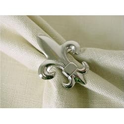 Fleur de Lis Abstract French Design Napkin Rings