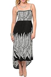 Plus Size Polyester General Print Jeweled Maxi Dress 