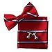 EBC1A04 Multicolored Best Gift Silk Pre-tied Bowtie Cufflink Hanky Set By Epoint