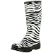On Your Feet Women's Satra Zebra Print Rainboot