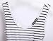 Omeya Womens Sexy Open Back Cocktail Slim Black White Striped Mini Dress L,Red