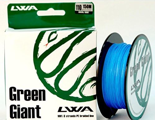 LVWA Professional Green Giant 100% 8 strands PE braided super strong dyneema fishing line (150m 0.15mm)