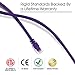 GearIT 25 Feet Cat 6 Ethernet Cable Cat6 Snagless Patch - Computer LAN Network Cord, Purple