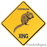 Chipmunk Crossing Xing Sign