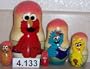 Sesame Street Elmo Russian Nesting Doll 5 Pc / 4 in #4.133