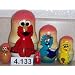 Sesame Street Elmo Russian Nesting Doll 5 Pc / 4 in #4.133
