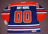 EDMONTON OILERS 1980's CCM Vintage Throwback Away Hockey Jersey Customized with Any Name & Number(s)