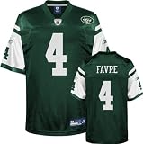 Brett Favre Jersey: Reebok Green Replica #4 New York Jets Jersey - X-Large