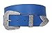Western Rhinestone Buckle Plain Leather Belt