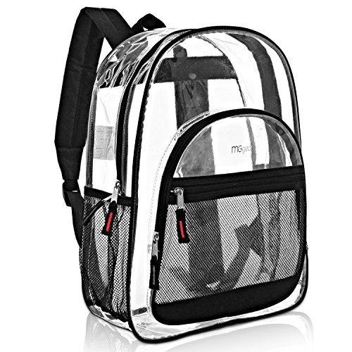 Mggear 17 Inch Student Clear Transparent School Bookbag Outdoor