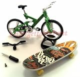 BMX SUSPENSION BIKE with SKATEBOARD - METALIC GREEN