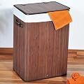 Kesper W�schetruhe aus Bambus, dunkel, eckig