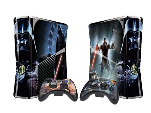 Protector Skin Decal Sticker for Xbox 360 Slim (1 piece for the game console & 2 pieces for 2 controllers)