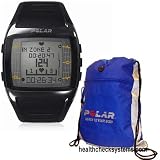 Polar FT60 Heart Rate Monitor Male Black with White Display and FREE Polar Cinch Bag