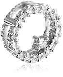 10k White Gold Diamond Circle Pendant (1/8 cttw, I-J Color, I3 Clarity)