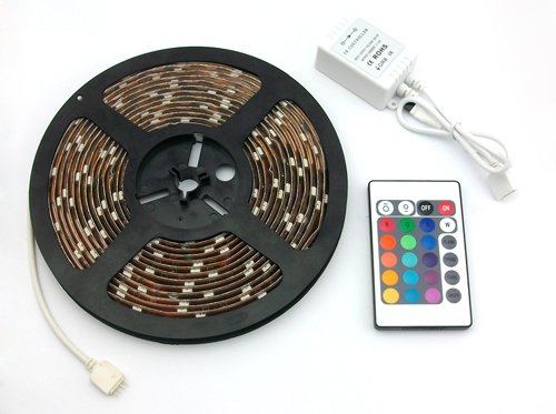 SMD5050 RGB LED Strip Bande Eclairage IR Télécommande, 