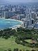 View North West from the Crater Rim of Diamond Head Towards Kapiolani Park and Waikiki Photographic Poster Print by Robert Francis, 12x16