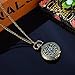 Souarts Antique Bronze Color Round Pocket Watch Hollow Green Enamel Leaf Engraved 80cm