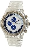 K&BROS Men's 9379-5 Ice-Time Day White Dial Red and Black Bezel Watch