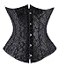 Camellias Underbust Waist Training Corset with 16pc High Density Steel Bones
