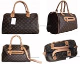 Designer Inspired Ladies Handbag Holdall Stylish Trendy bag in Brown