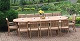 Grade-A Teak Wood luxurious 13 pc Dining Set 