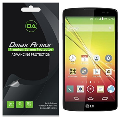 [6-Pack] Dmax Armor- LG Tribute Screen Protector Anti-Bubble High Definition Clear Shield - Lifetime Replacements Warranty- Retail Packaging