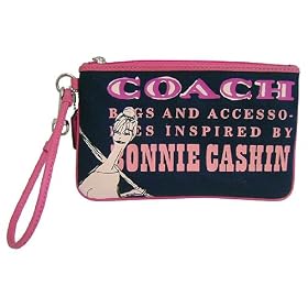 AUTHENTIC COACH BONNIE CASHIN GRAPHIC WRISTLET 42582 (Navy/Fuchsia)